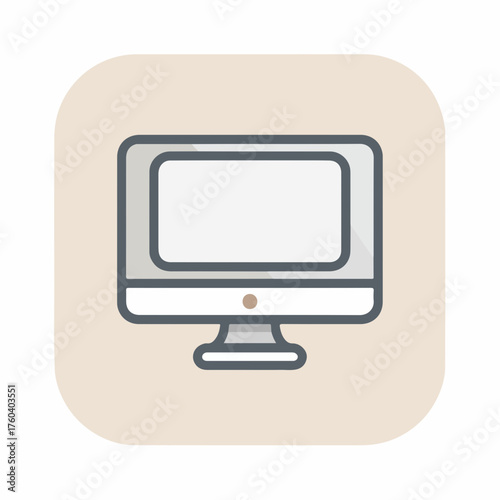 Minimalist Outline Terminal Duotone Icon