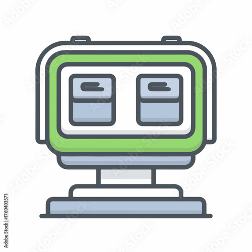 Minimalistic Outline Terminal Icon in Two Colors
