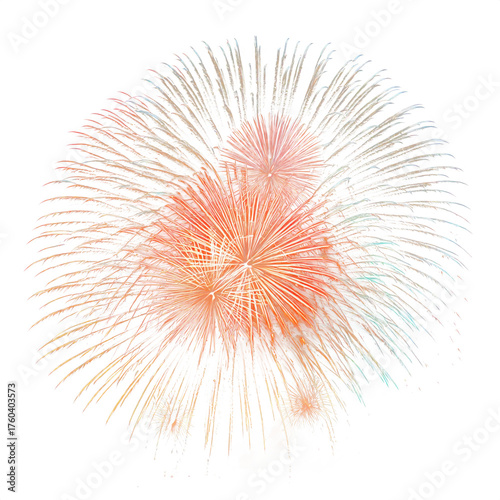 festive fireworks on an isolated transparent background. Fireworks png, 
