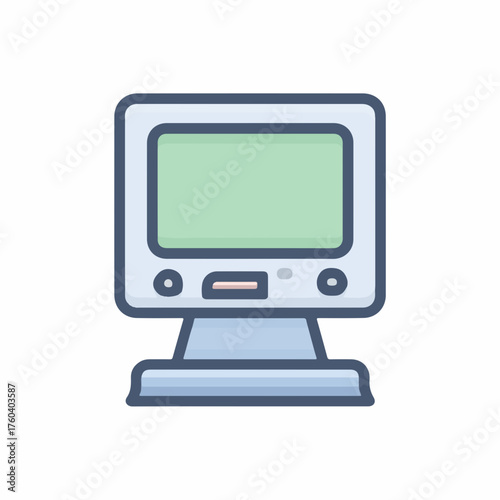 Monoline Terminal Outline Icon Design