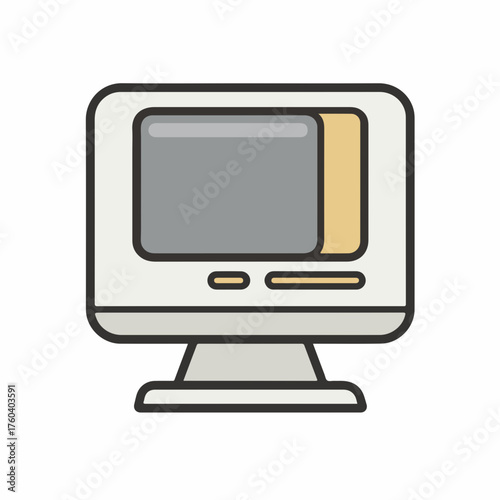 Linear Terminal Icon in Flat Design