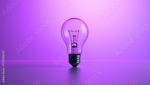 light bulb on purple background