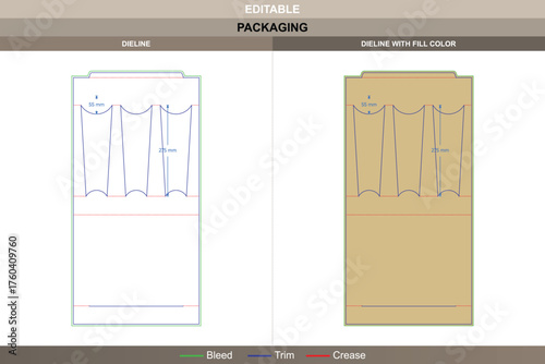 Corrugated shot glass box dieline premium vector printing packaging template structured fold panels with exact die line layout ensuring safe handling, retail presentation, and shipping protection