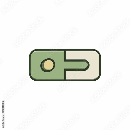 Monoline Toggle Off Outline Flat Icon