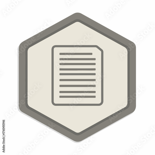 Outline Text File Icon in Flat Design