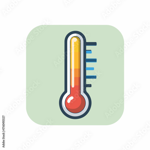 Sleek Thermometer Outline Icon Design