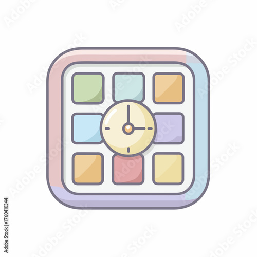 Sleek Time Management Pictogram Icon