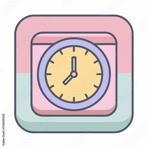 Sleek Time Management Outline Icon Design