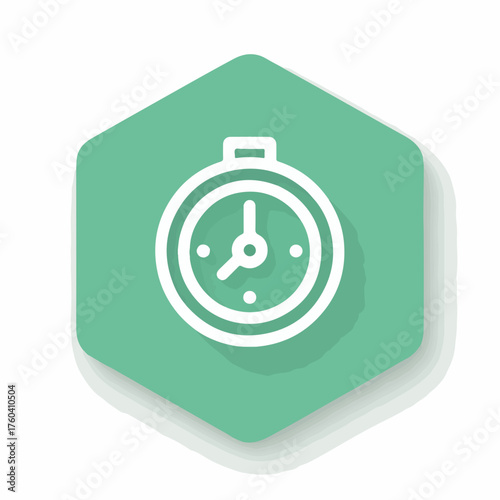 Minimalistic Timer Icon in Monochromatic Style