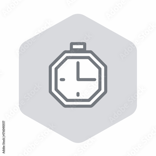 Sleek Timer Outline Icon Design Style