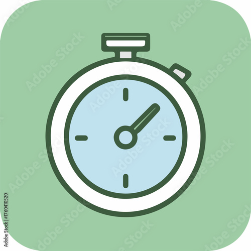 Sleek Timer Symbol in Outlined Style