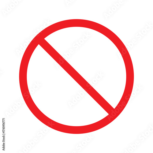Vector icon and PNG of round red circle used as a sign for Prohibited, Ban, Restrict, Warning, Stop, Caution, Danger, Prohibition