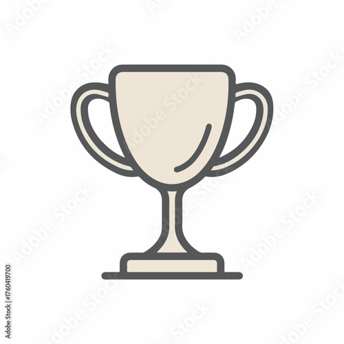 Minimalistic Trophy Outline Icon Design