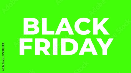 Black Friday text animation for sale promotion 4k video on Green Screen
