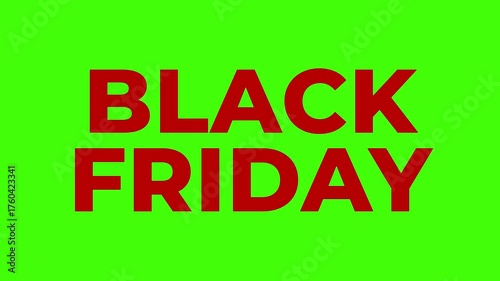 Black Friday text animation for sale promotion 4k video on Green Screen