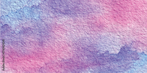 Soft pink purple blue watercolor wash abstract background