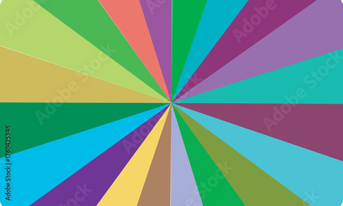 Colorful rays emanating from center abstract pattern design background backdrop
