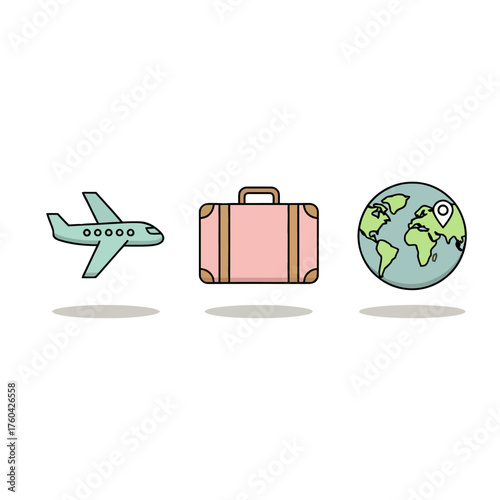 Travel icon flat vector design.