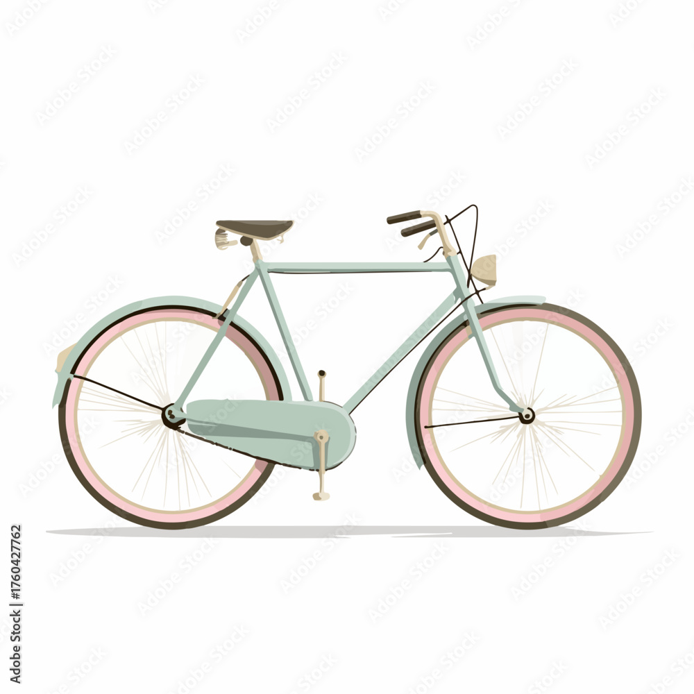 Fototapeta premium Vintage Bicycle Minimalist Flat Icon Design
