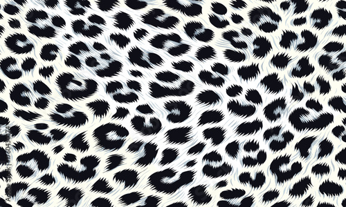 Luxury white leopard fur pattern texture vector with camouflage background perfect for textile designs, interior decor, and fashion apparel.