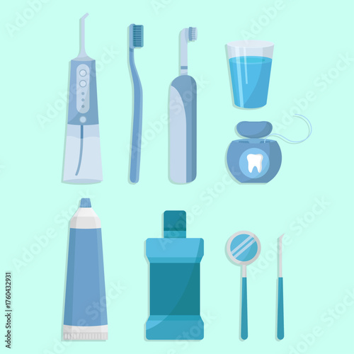 Oral hygiene toothbrush electric toothpaste irrigator mouthwash dental floss water dentist tools