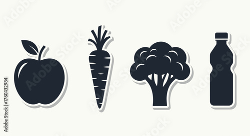 Healthy Food and Drink Icons