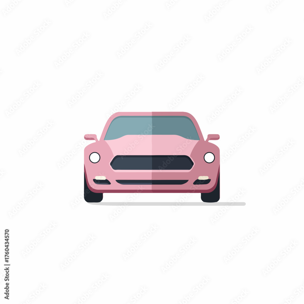 Fototapeta premium Minimalistic Vector Car Design Icon