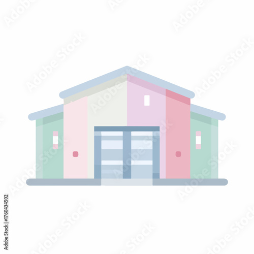 Minimalistic Warehouse Vector Icon Design