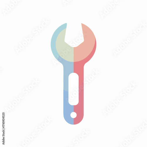 Minimalist Wrench Vector Icon Design