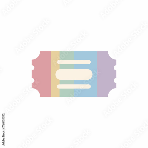 Minimalist Ticket Icon Vector Design Style