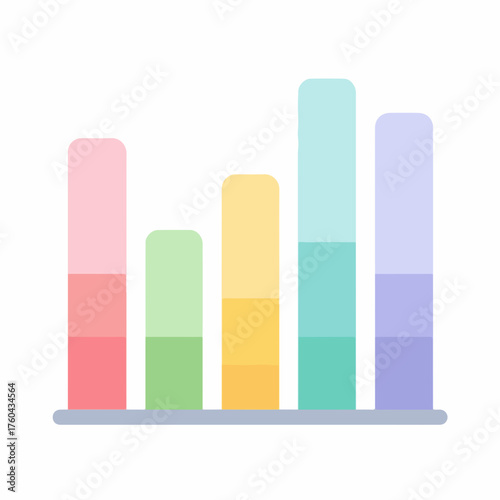 Sleek UI Bar Graph Icon Vector Design