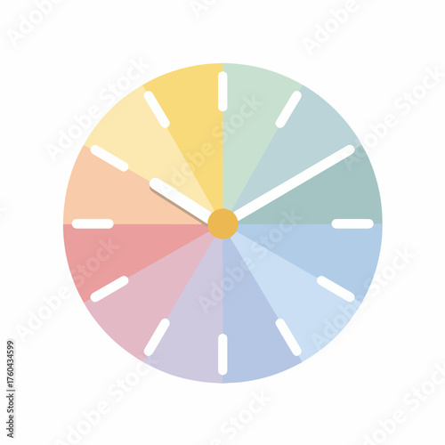 Minimalistic UI Clock Icon Vector Design
