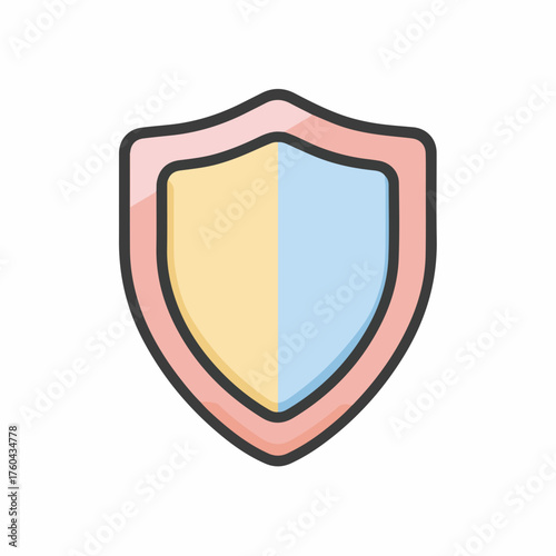 Simple Shield Icon in Vector Style