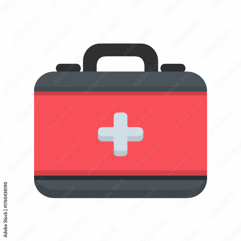 Obraz premium Clean First Aid Kit Icon Design