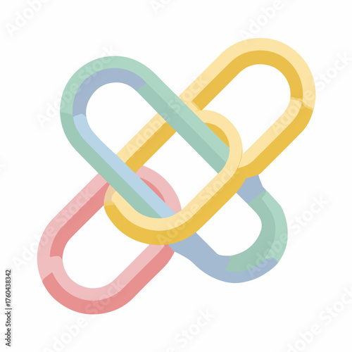 Vintage Link Minimalist Icon Vector Design