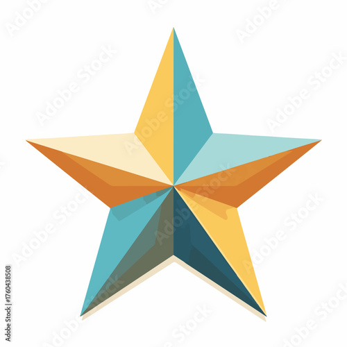 Elegant Vintage Star Icon Minimalist Vector