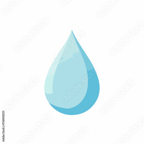Streamlined Water Droplet Icon Vector Design