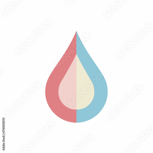 Minimalistic Water Droplet Vector Icon Design