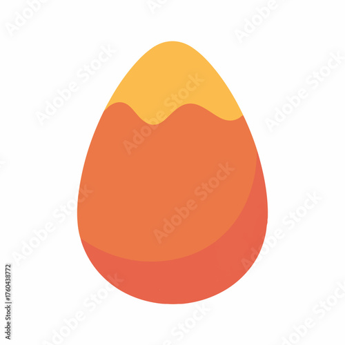 Vibrant Easter Egg Icon in Flat Style