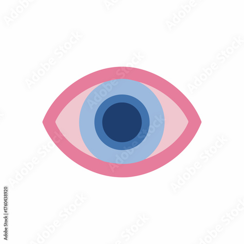 Sleek Minimal Eye Icon in Flat Style