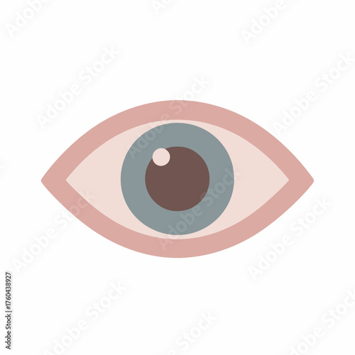 Simple Eye Icon in Flat Style