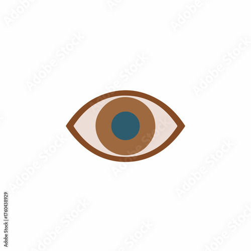 Simple Eye Icon in Flat Style