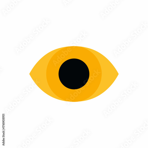 Minimalistic Eye Icon in Flat Design