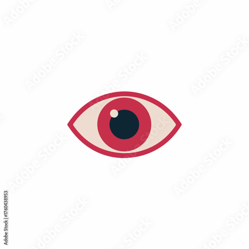 Minimalistic Eye Icon in Flat Design