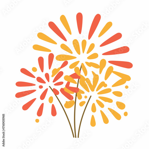 Fireworks Simple Flat Vector Style Icon