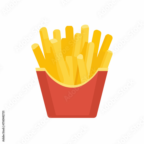 Crispy French Fries Flat Vector Icon