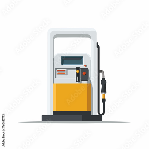 Minimalistic fuel pump icon in flat design
