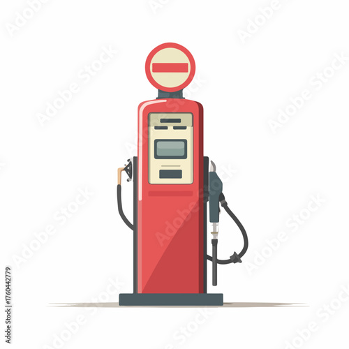 Fuel Pump Icon in Flat Vector Style