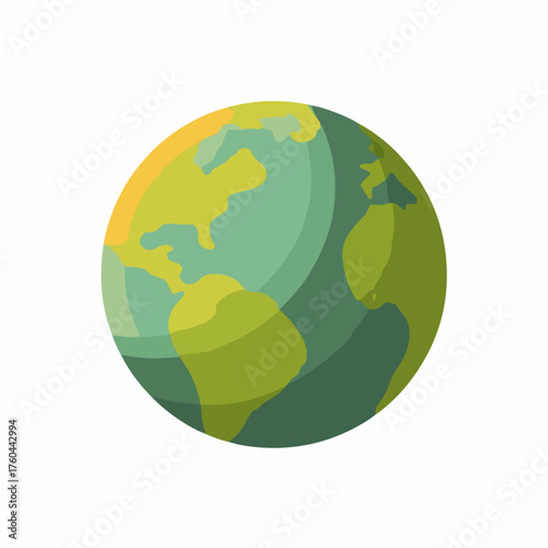 Simple Globe Icon in Flat Style