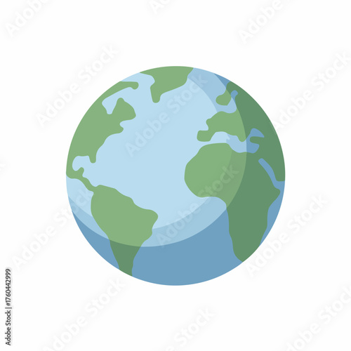 Simple Globe Icon in Flat Design
